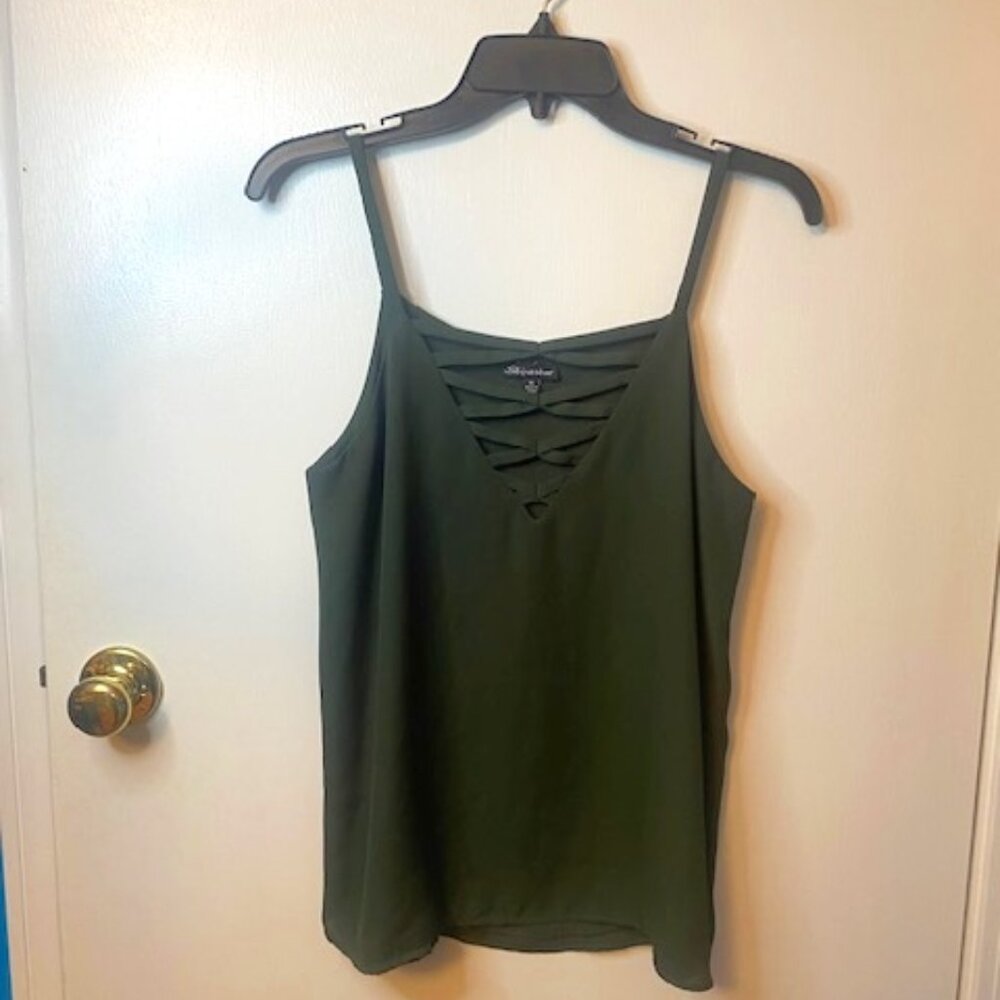 Olive Green Shinestar Tank top
